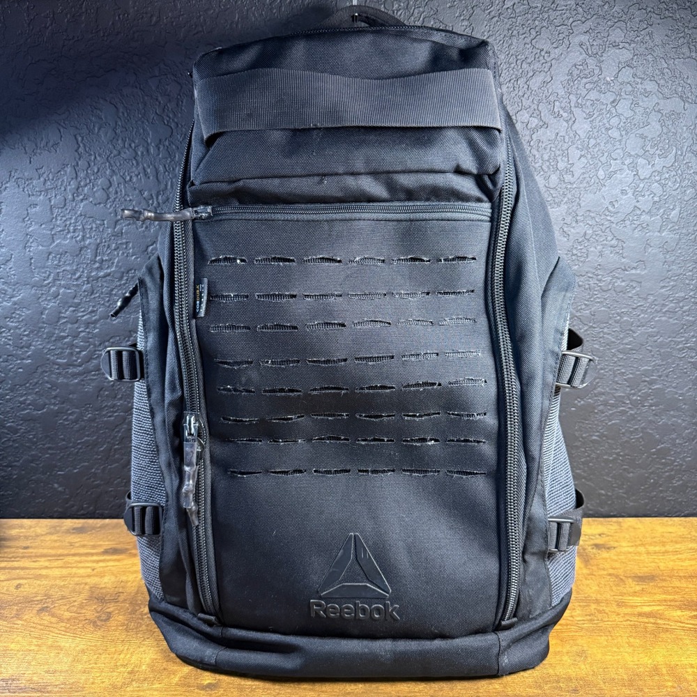 Reebok Training Weave Cordura Tactical Backpack Black MOLLE Laser Cut Gear‎